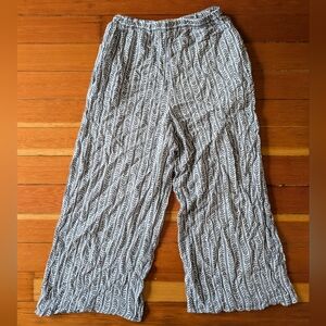 Mara Hoffman Swim Pinwheel Cropped Pants Patterned Pockets Grey, White Small